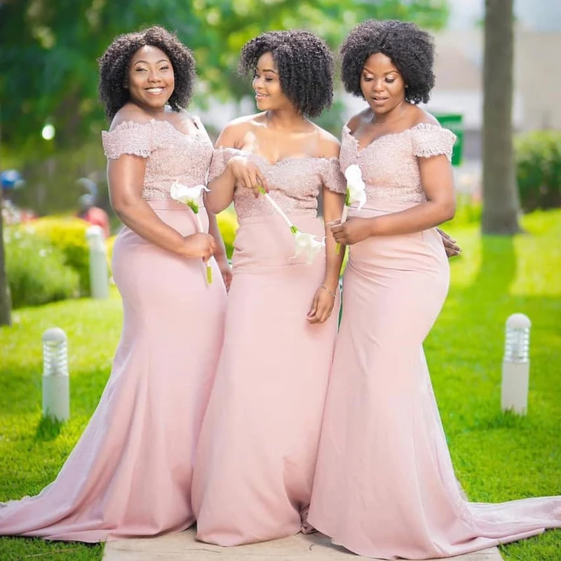 Кружевное платье подружки невесты размера плюс 2020 с открытыми плечами