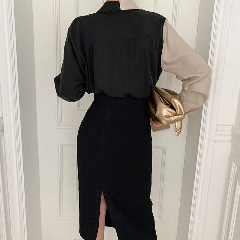 

Puff Sleeve Women Blouse 2021 New Spring Office Lady Button Turn Down Collar Shirts for Women Plus Size Ladies Fashion Clothing