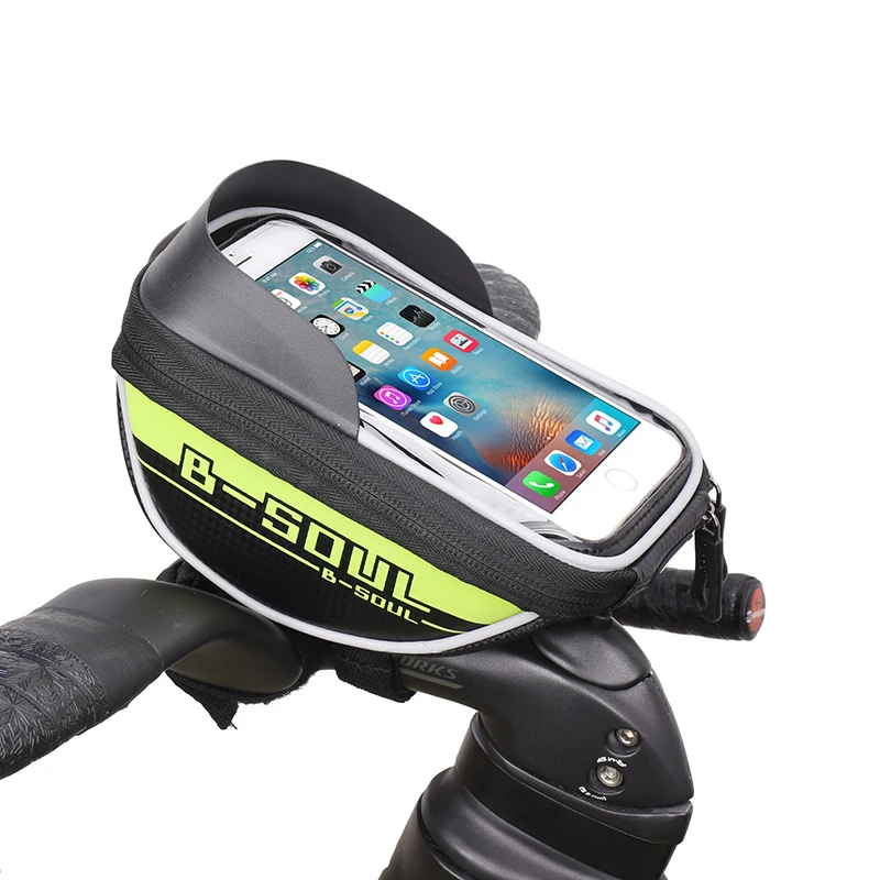 

B-SOUL Bicycle Bag Cycling Bike Frame Phone Bag Pannier Smartphone & GPS Touch Screen Case Bicycle Accessories For 6 Inch Phone