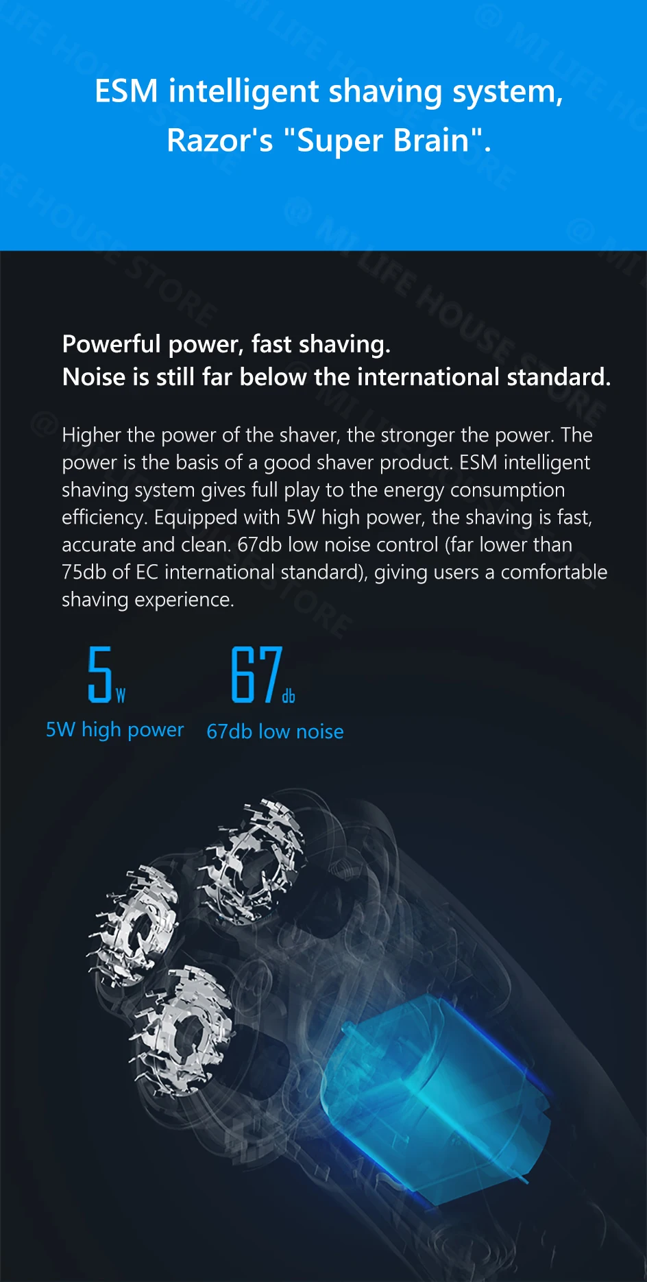 Xiaomi ENCHEN моющаяся перезаряжаемая электробритва BlackStone3 IPX7 Водонепроницаемая бритва индикатор батареи бритвенный станок для бороды
