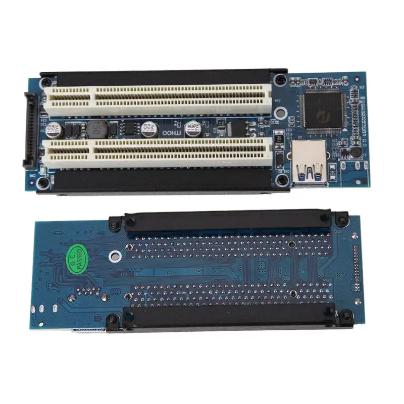Переходная карта PCI-E Express X1 к двойному переходнику PCI, расширенная Соединительная плата, карта расширения для ПК, компьютера, Windows XP LINUX
