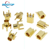 10pcslot 2 types mcx connector pcb mount with solder straight goldplated 3 pins and 5 pins mcx rf connector