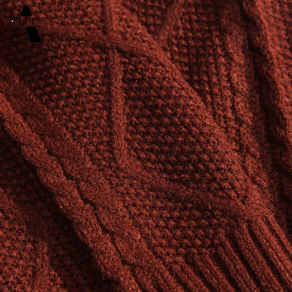 

AJZHY Mandarin Collar Mens Sweaters Pullover Wool Winter Thick Warm Knitted Sweater Men Harajuku Korean Clothing 2020 Fashion