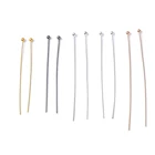 200 шт. Металлические Булавки с шариковой головкой для изготовления ювелирных изделий своими руками, фурнитура для изготовления золотых и серебряных пластин, сплав, булавки для волос, товары для рукоделия 16-50 мм