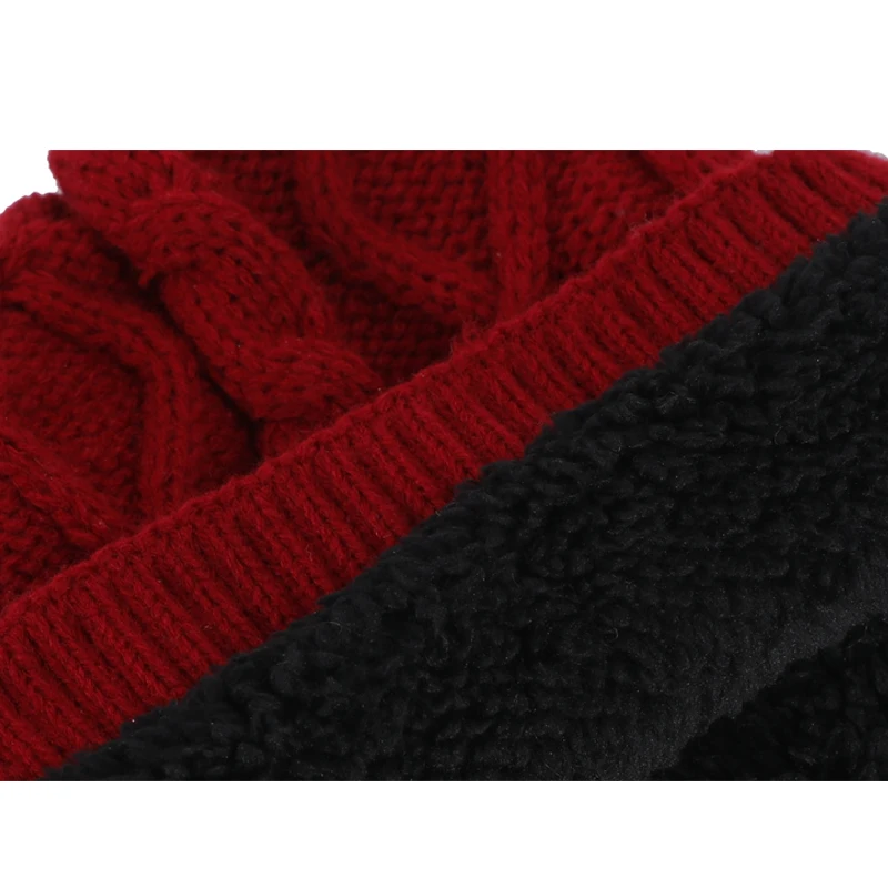 

YaTxKxWinter Unisex Knitted Cap Twist Design Beanie Women's Warm Skull Hat Bonnet Velvet Warm Knitted Sweater Hat warm