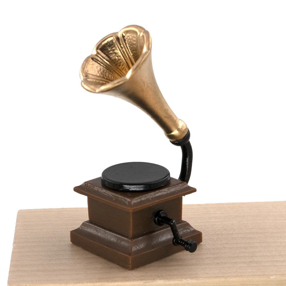 Миниатюрные аксессуары для кукольного домика 1/12 миниатюрный Ретро фонограф