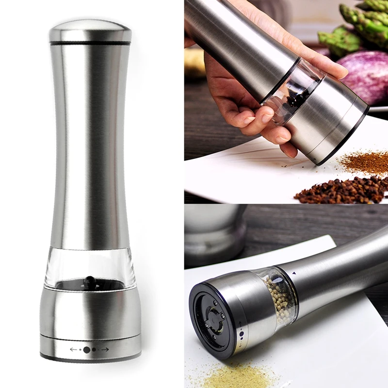 

Manual Salt and Pepper Grinder Spice with Coarseness Adjustable Ceramic Rotor Mill Grinders Suitable