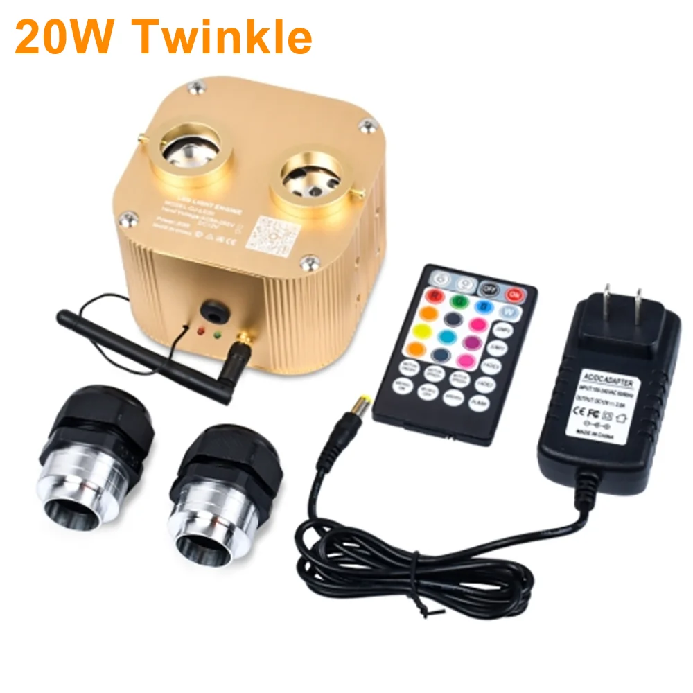 20W DC12V Twinkle Double Head RGBW Light Source Device Bluetooth APP Control LED Light Engine For Home Decoration Car Lighting