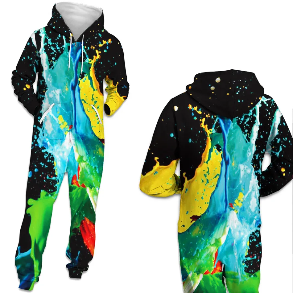 Женский Цветной комбинезон с рисунком Галактики чашка молока принт Ленивец