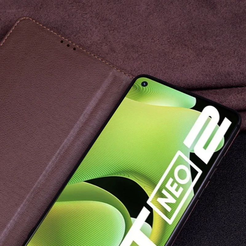 hot sales luxury genuine leather magnet clasp phone cover case for oppo realme neo 2 2t kickstand holster protective full funda free global shipping