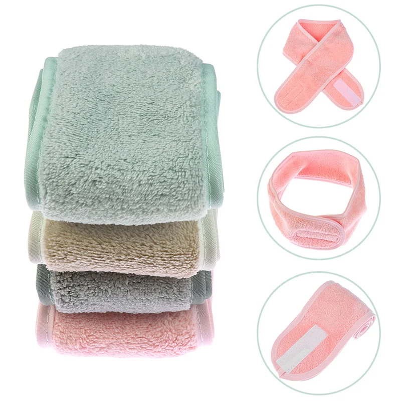 1 шт. красочная мягкая женская повязка для волос на лицо макияжа ткань чистки