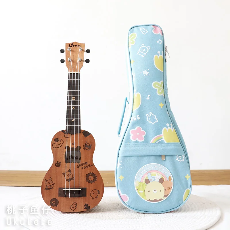 

Baritone Ukulele Solid Mahogany Children Bass Classical Small Guitar Wood Acoustic Cute Cartoons Guitarra Entertainment ZZ50YL