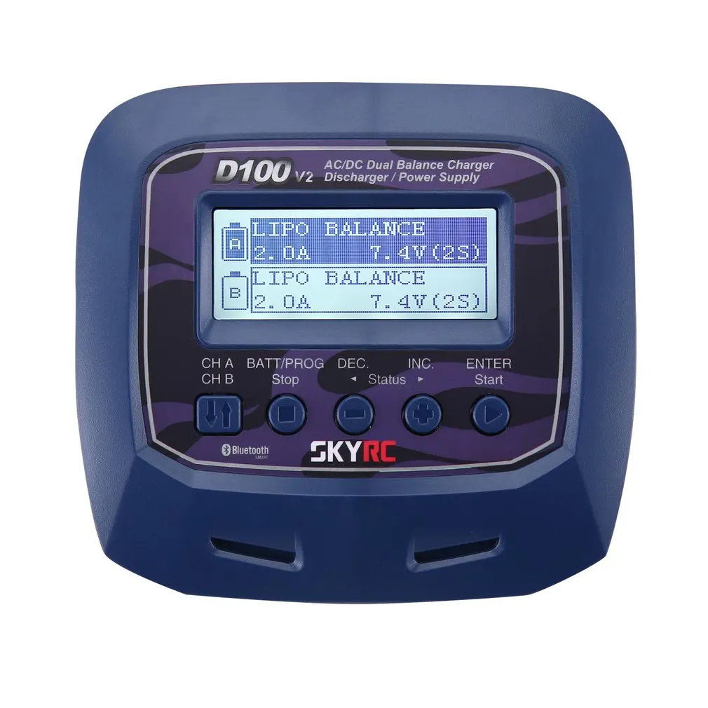 SKYRC D100 V2 Зарядное устройство с двойным выходом Интеллектуальный баланс зарядное устройство СОП зарядное устройство английская Голосовая зарядка LiIon LiHV NiMH NiCd LiPo