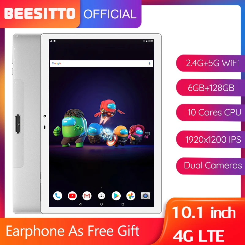 

Планшет сетевой 10,1 дюйма 1920X120 0 IPS MT6797, 10 ядер, 6 ГБ ОЗУ, 128 Гб ПЗУ, 4G, камера 13/5 МП, 5G дюйма, Wi-Fi, 8000 мА · ч, планшет