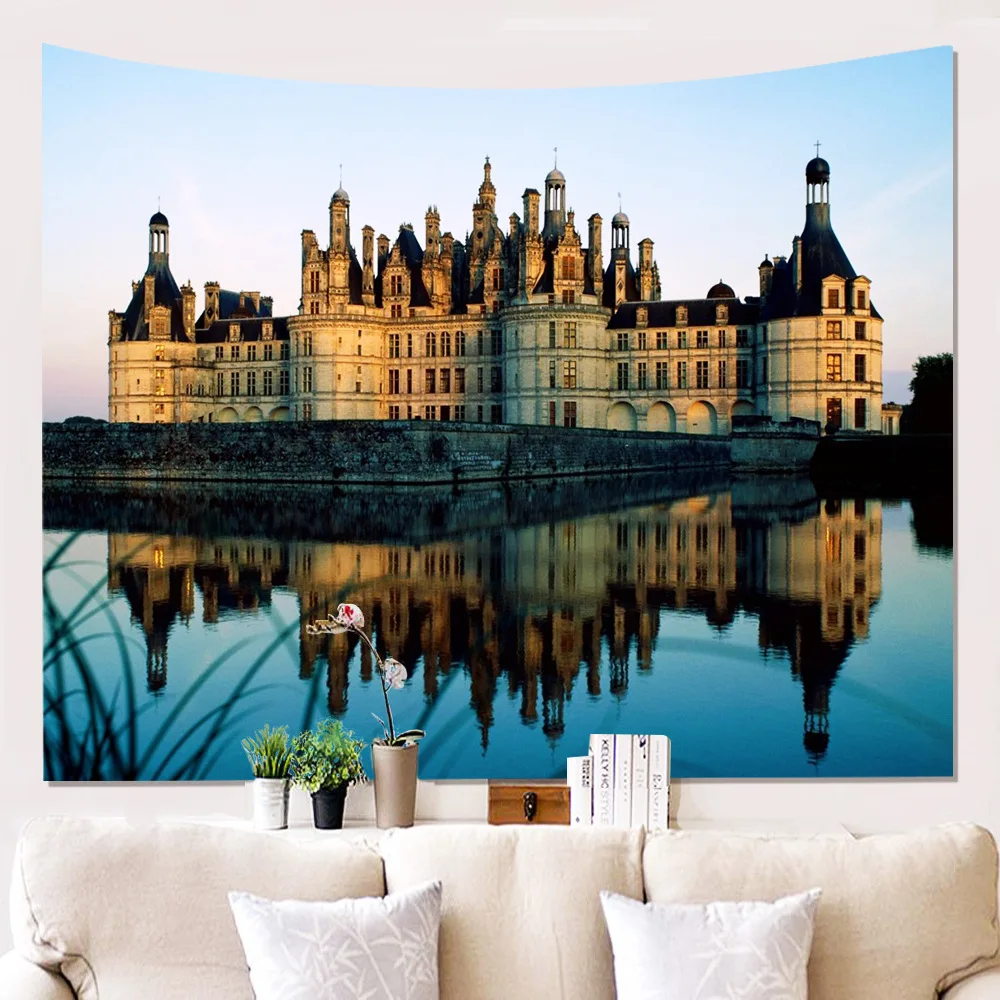 Zeegle 3D Building Tapestry Wall Hanging Home Art Decora Mat Picnic Beach Towel Bedspread Blanket Kitchen Tablecloth | Дом и сад