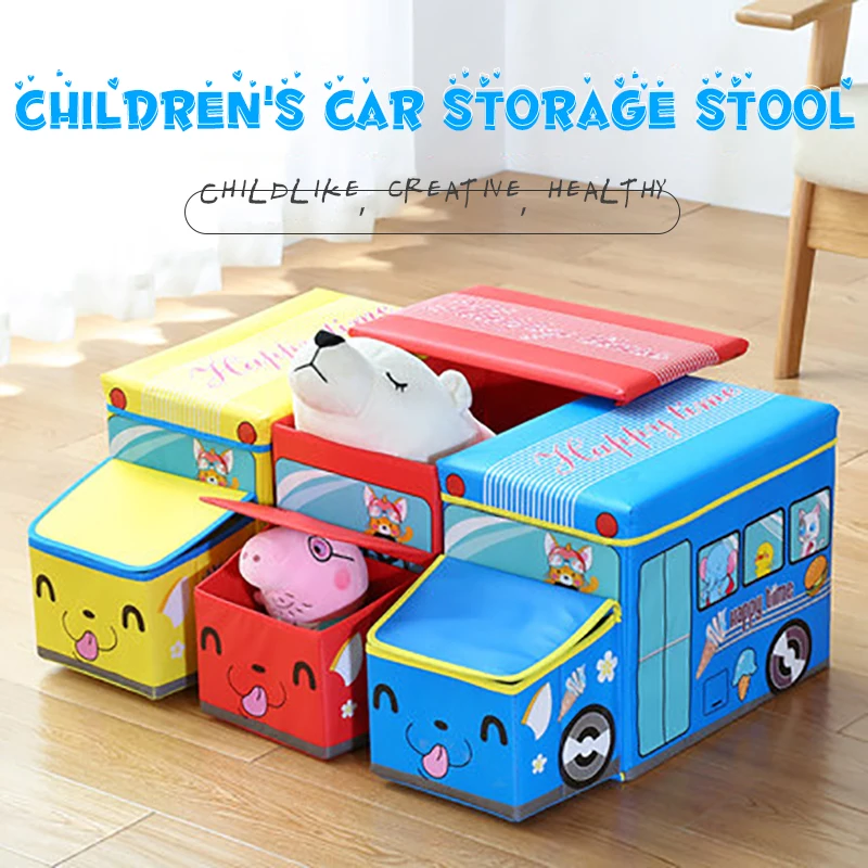 Игрушечный табурет для хранения автомобиля ящики стула с крышками детский