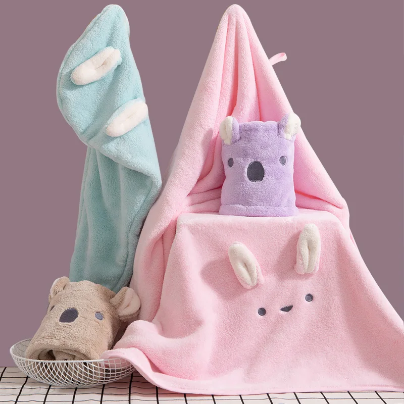 

Baby Bath Towel Coral Velver Super Soft Baby Wipes Washcloth Shower Microfiber Bath Towel 70x140cm
