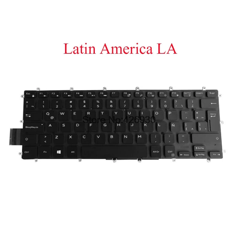 

Laptop Backlit LA Keyboard For DELL For Inspiron 5368 5378 7375 7460 5568 7560 7569 7572 5370 7370 7373 7573 Latin America new