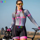 Женская розовая одежда cafitt с длинным рукавом для езды на велосипеде, комплекты костюмов для езды на велосипеде, женский комбинезон, комплекты