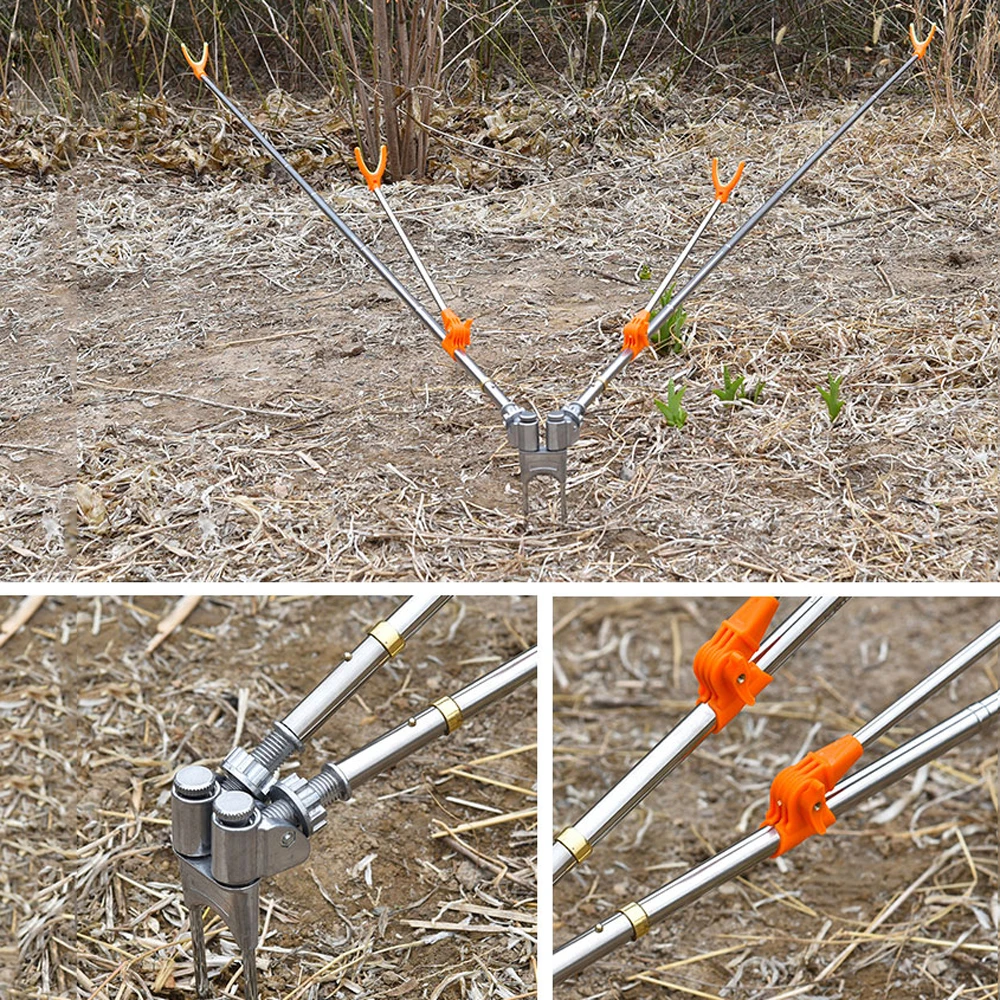 

Ground Fishing Rod Stand Bracket Adjustable Chair Box Fish Rods Holder Foldable Fishing Tool Hand Rod Brackets 1.5-2.4M