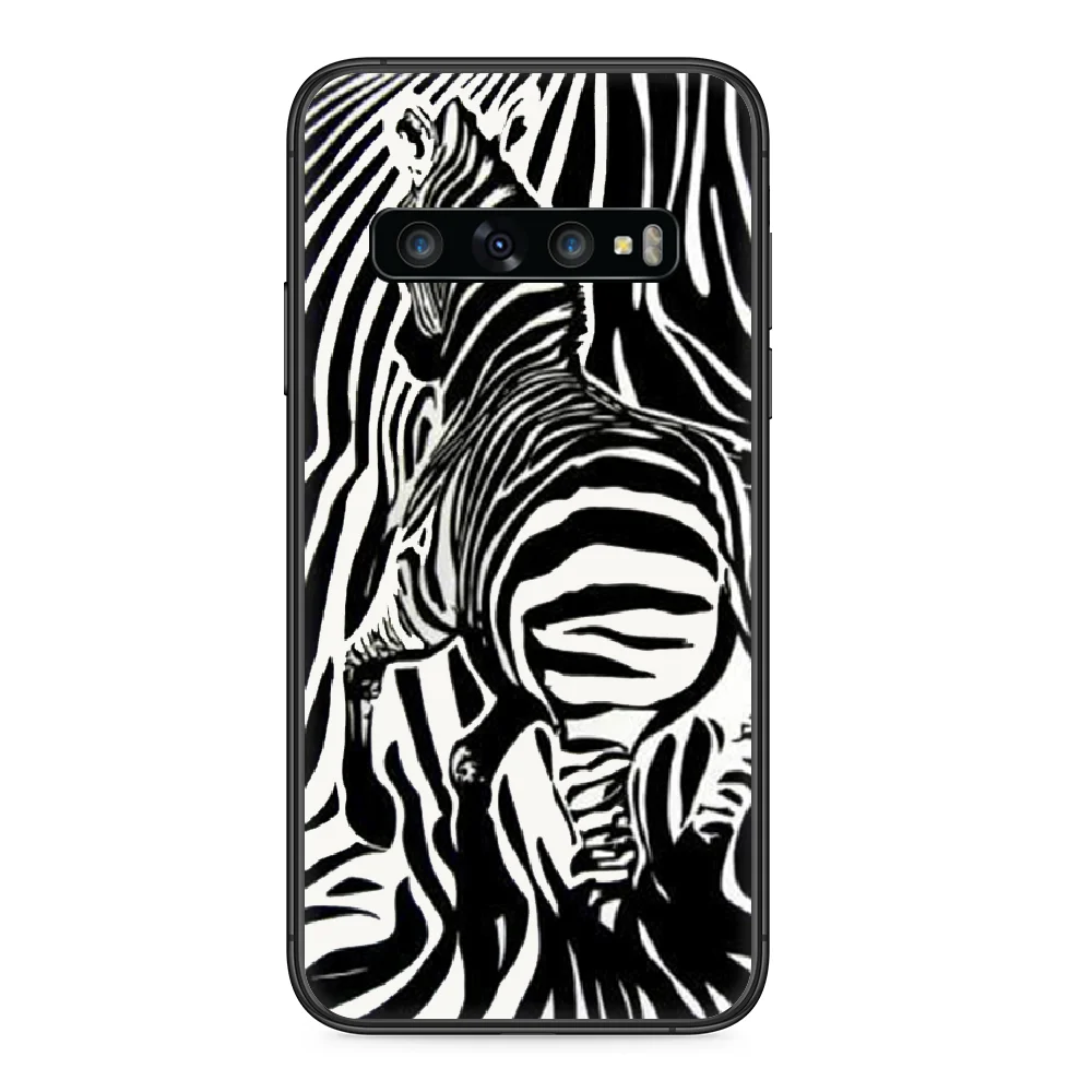 Черно-белый полосатый комплект с принтом Зебра Художественный Чехол для