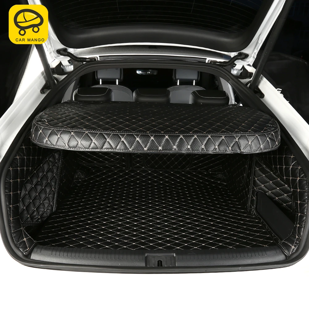 

CarManGo Car Accessories Trunk PU Mat Pad Tray Carpet Cushion Cargo Liner Interior Decoration for VW Volkswagen Arteon 2017-2021