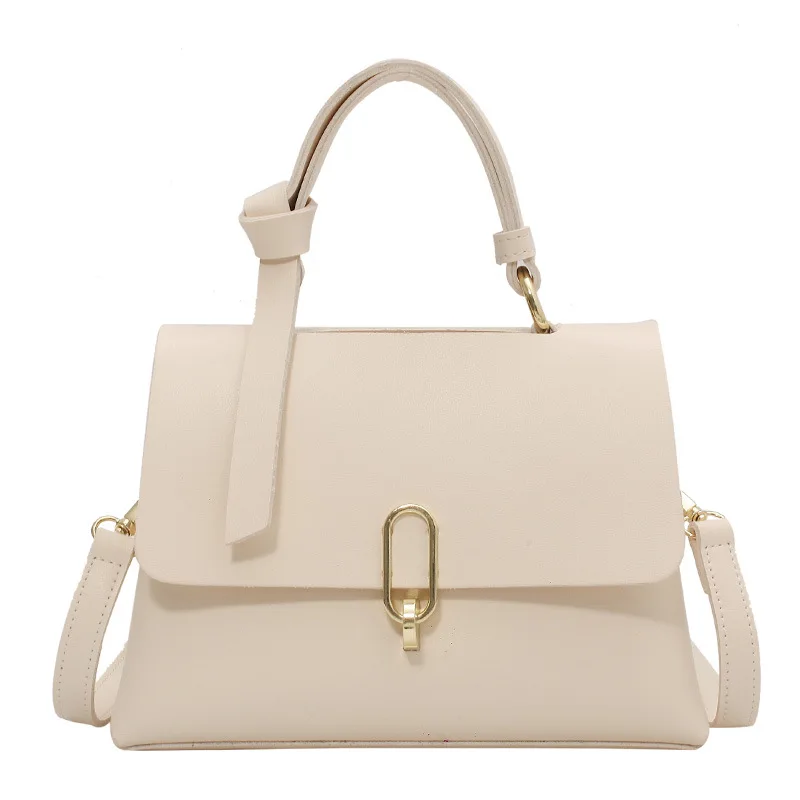 

Handbag Women's 2021 Summer Trend New Fashion Women's Bag Simple Contrasting Color Locking Ladies Shoulder Bag Messenger