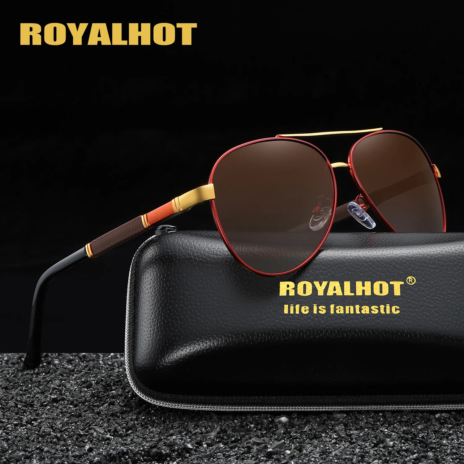 RoyalHot мужские женские поляризационные алой Овальные модная оправа