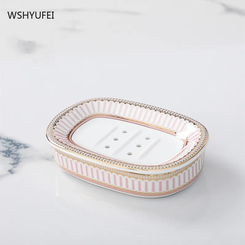 nordic light luxury ceramic soap dish soap container jewelry watch storage rack hotel household shower tray bathroom decoration free global shipping