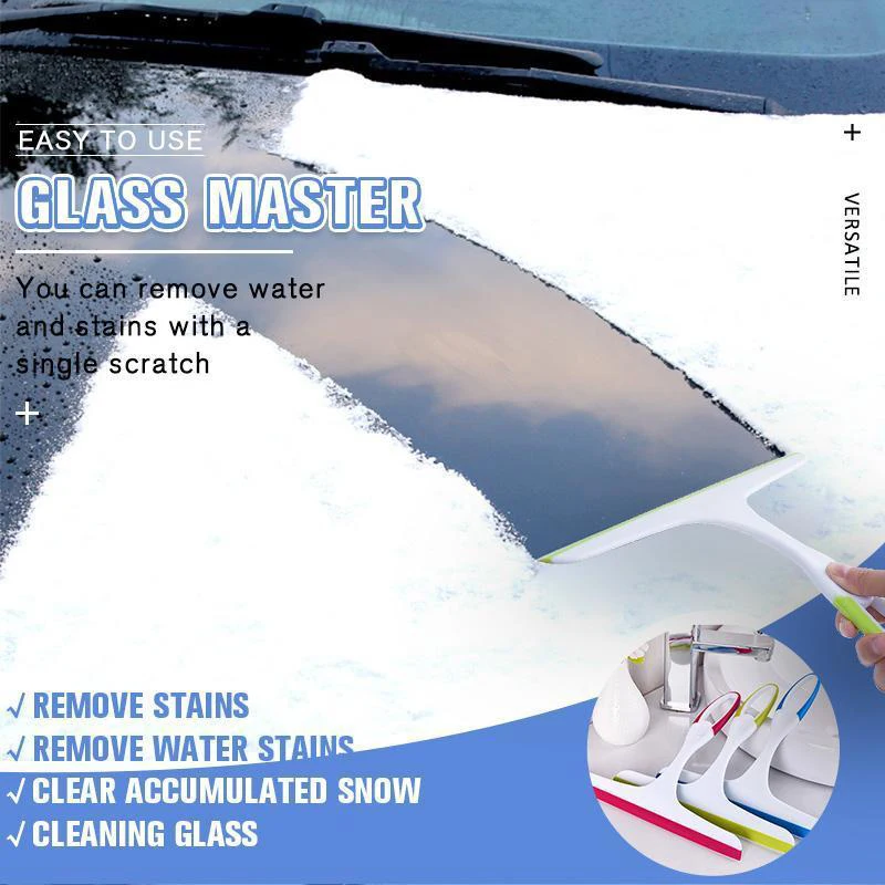 

Portable Home Glass Scraper Wiper Window Brush Cleaner Car Window Squeegee Cleaning Wiper Rubber Blades Easy to Use Tool PAK55