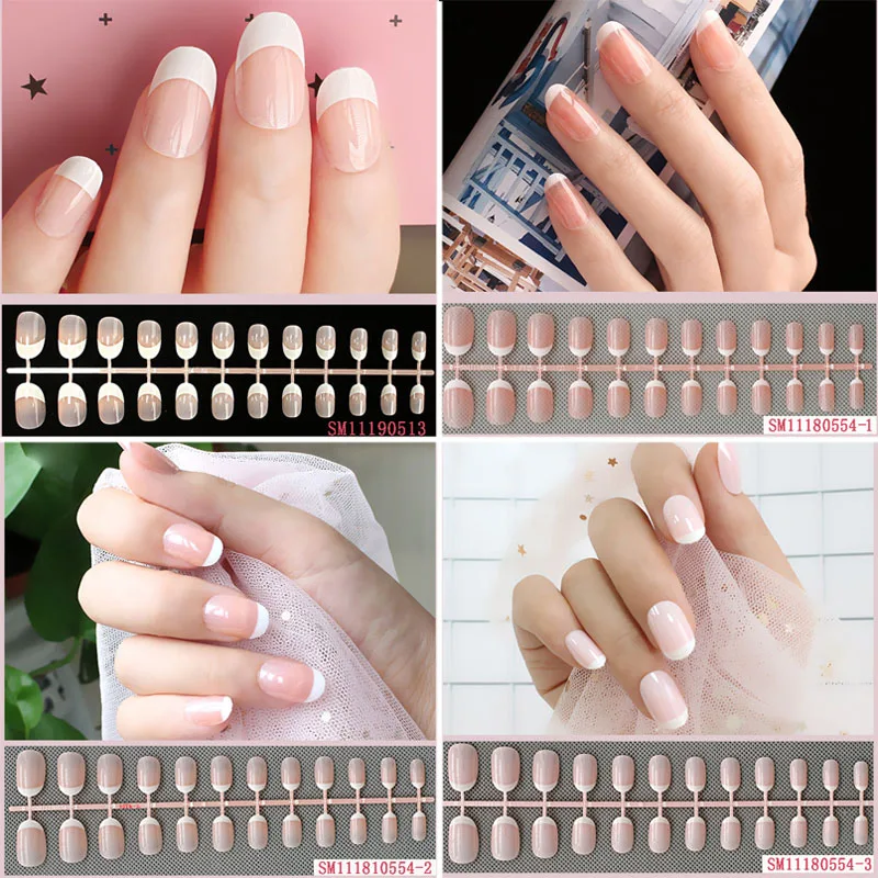 24 шт./компл. поддельные накладные ногти Топы отделка Для летних вечеринок для