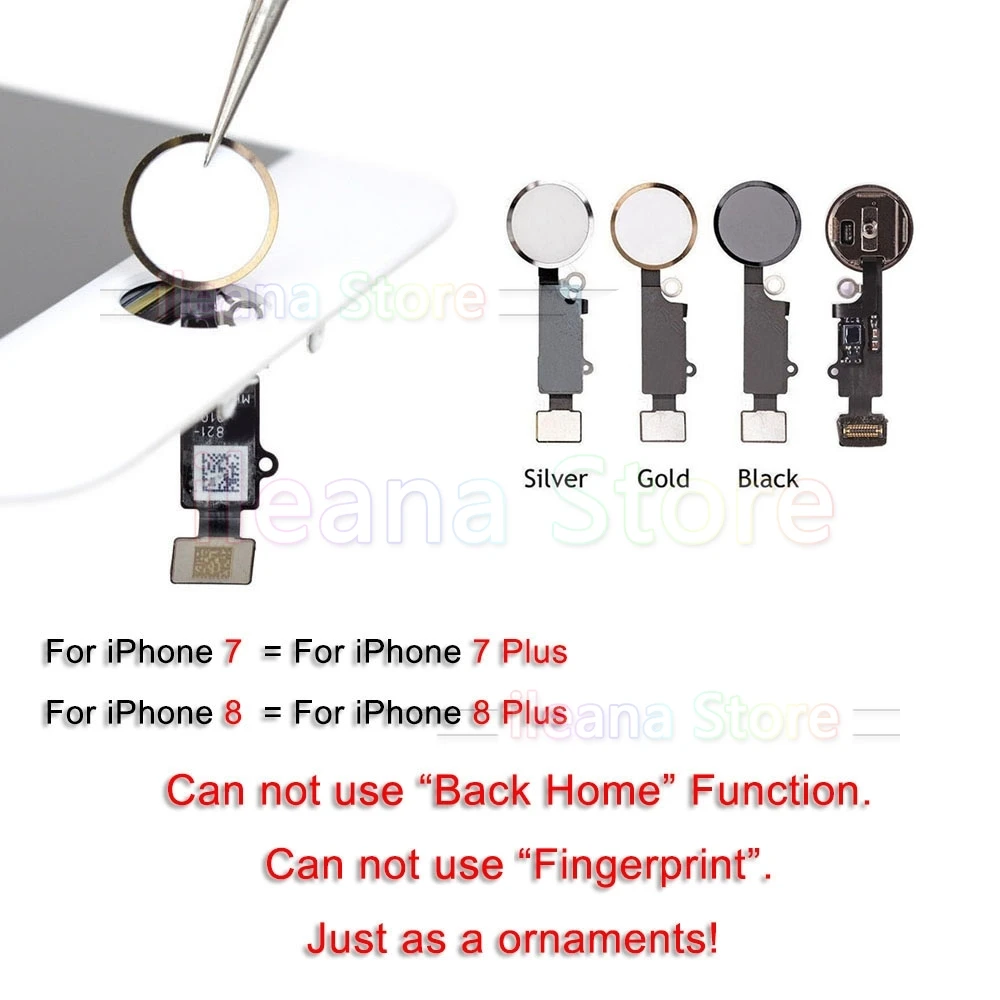 Кнопка Home Flex для iPhone 7 8 Plus 5S SE 7Plus 8 Plus кнопка Home с гибким кабелем для iPhone 6 6s Plus без отпечатков пальцев