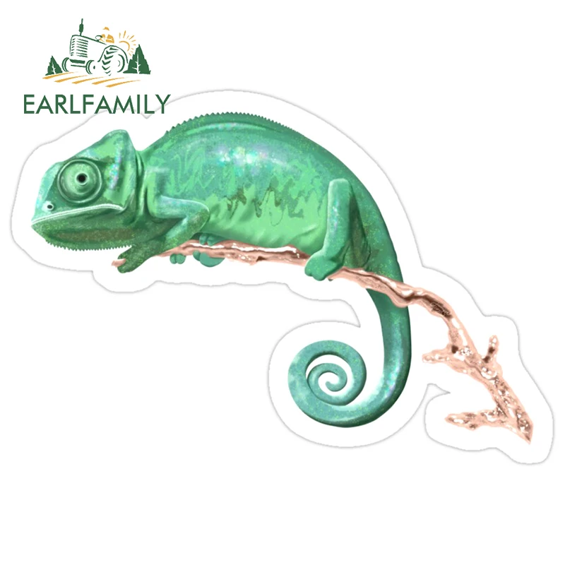 

EARLFAMILY 13cm x 9.1cm for Chameleon Car Stickers Vinyl Motorcycle Decoration Waterproof Decal Camper Creative Assessoires