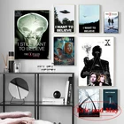 X File Я хочу верить, инопланетянин постер НЛО и печать, винтажный декор, Картина на холсте, настенные картины для спальни, отображение