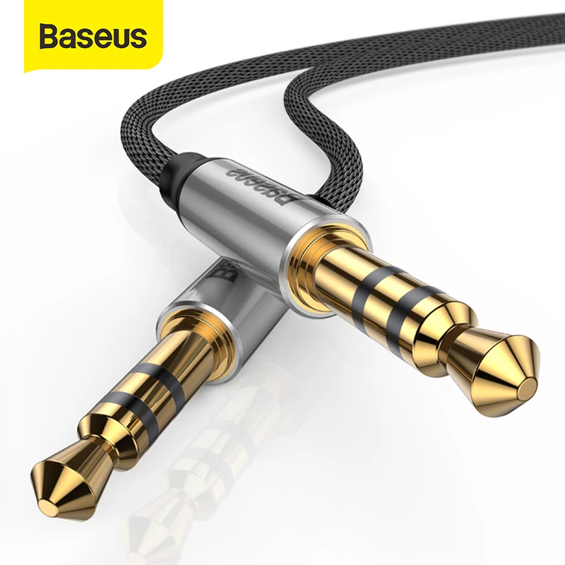 Кабель AUX Baseus с разъемом 3 5 мм аудиокабель провод для динамика HD стерео Hi Fi шнур