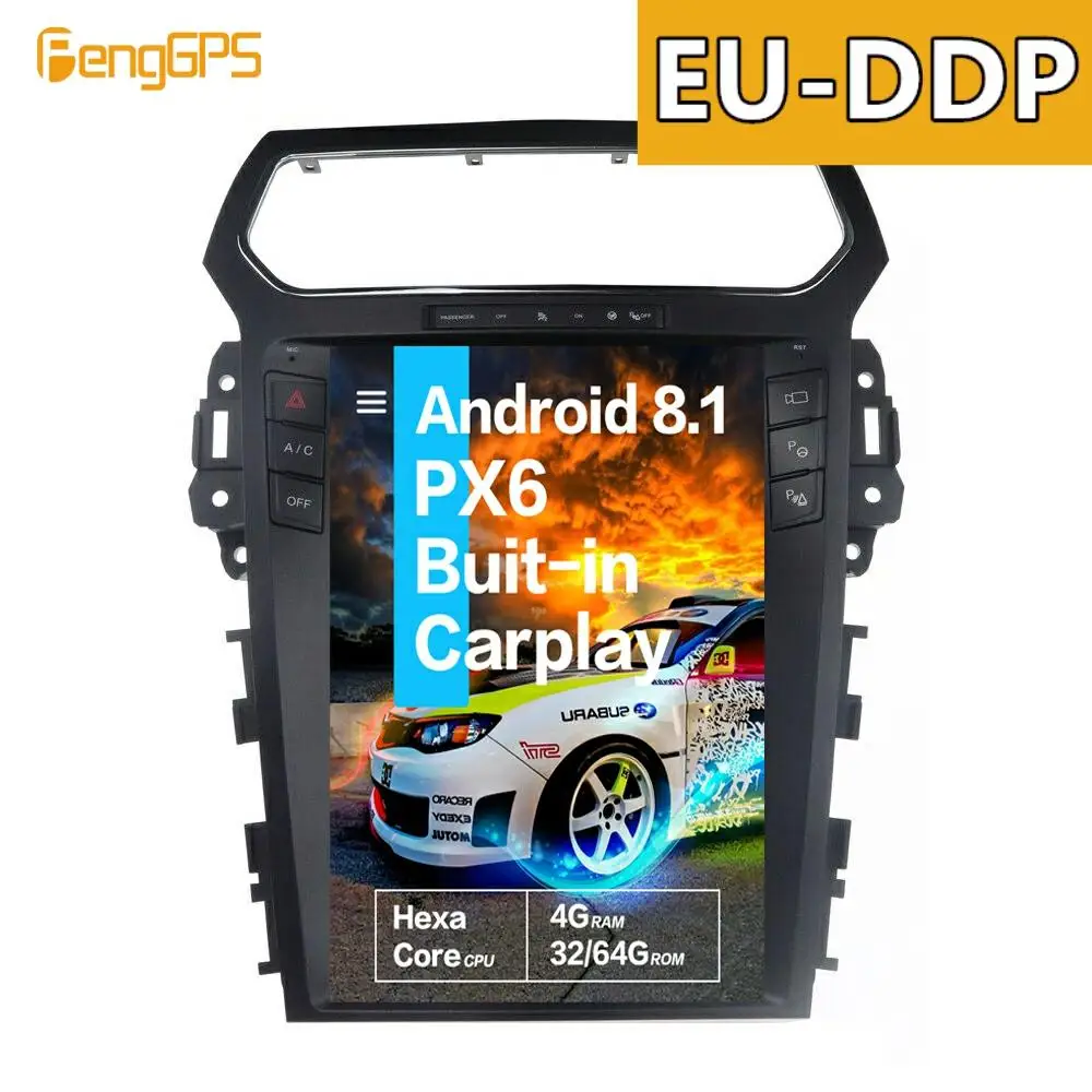 Автомобильный радиоприемник Tesla на Android с вертикальным экраном 12 1 дюйма для Ford