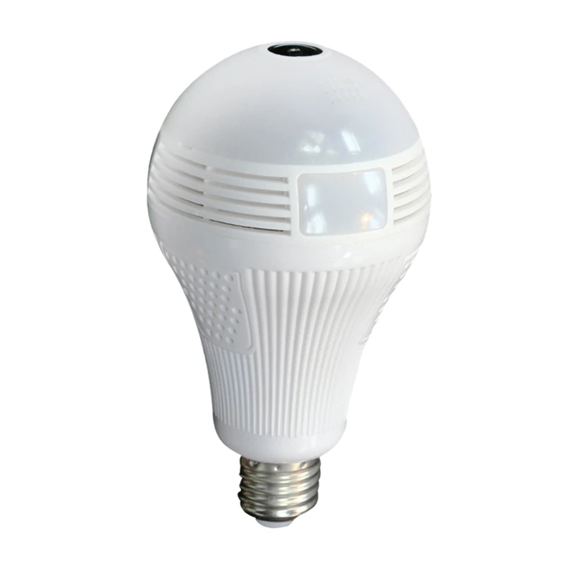

MOOL 960P WIFI Light Bulb Camera 360 degree Wide Angle Fisheye HD Indoor Camera Camera with Infrared+White Light Lamp Camera