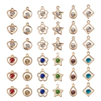 1 box star heart cubic zirconia charms clear pendants for diy bracelets necklaces earrings jewelry making accessories decoration