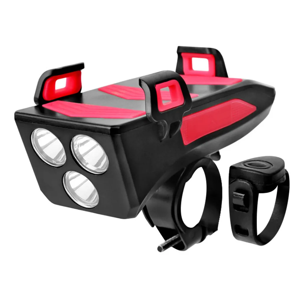 Велосипедный фонарь держатель телефона 4 в 1 велосипедный передний USB Звонок