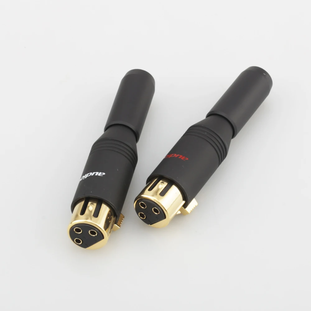 4 шт. Audicorast hi Fi XLR разъем позолоченные 3 штырька Штекерный и гнездовой разъемы для