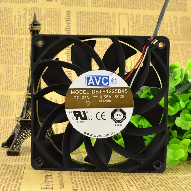 

Genuine AVC DBTB1225B4S 12cm 12025 24V 0.55A Three Max Airflow Rate Fan