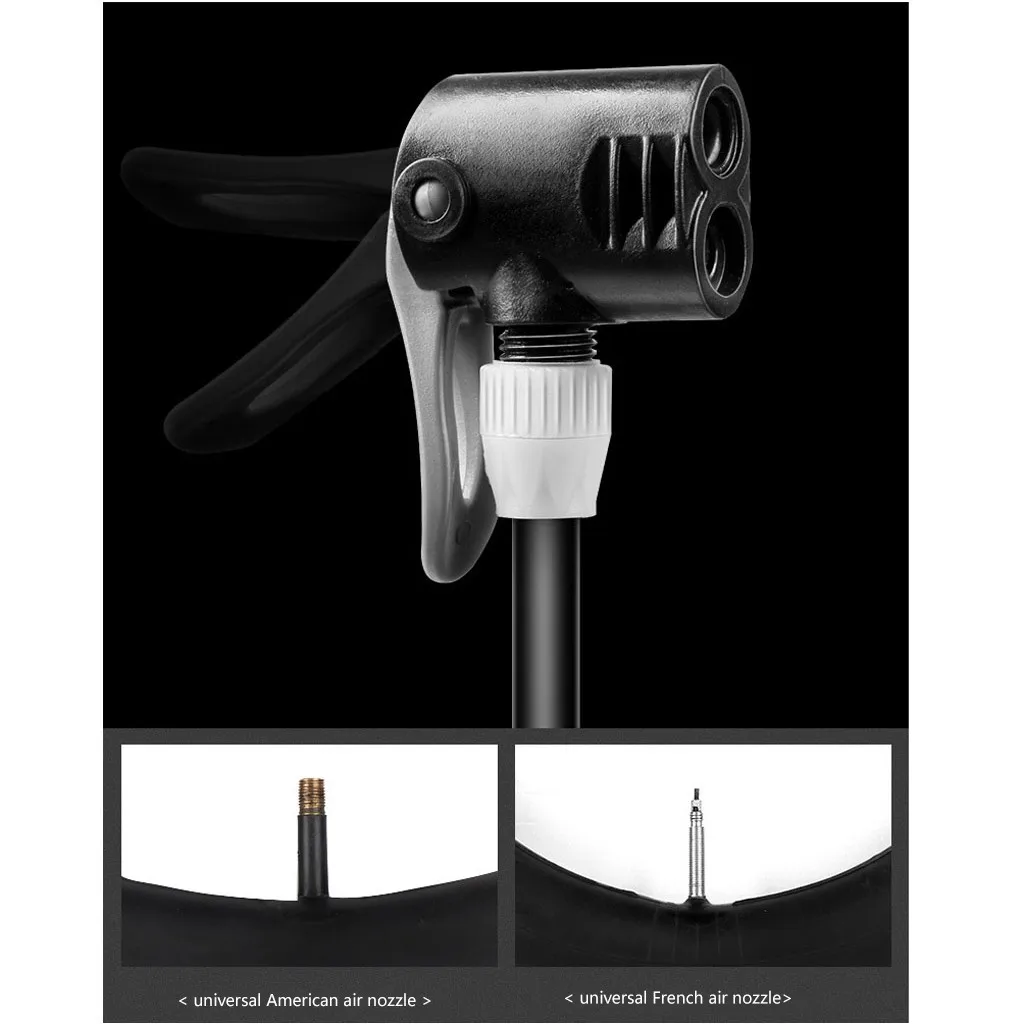 Портативный велосипедный мини-насос для шин с ножным активатором манометром