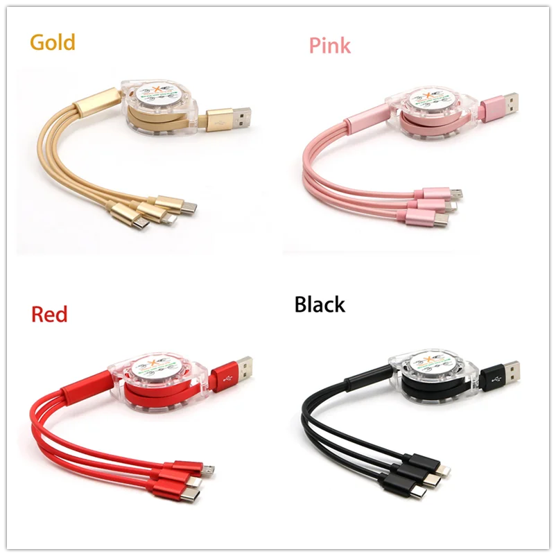 3 в 1 Выдвижной кабель мульти USB зарядное устройство кабель Micro usb type C для huawei p30 p20 lite mate 30 20 honor 9x8x10 9 y9 P smart