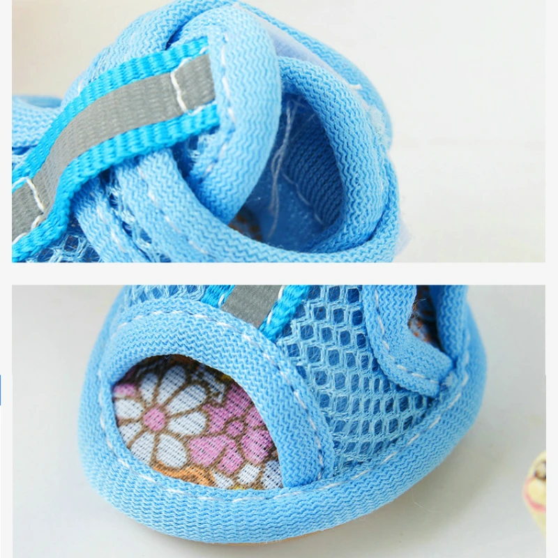 Босоножки для маленьких собак 4 шт./лот повседневные Нескользящие босоножки