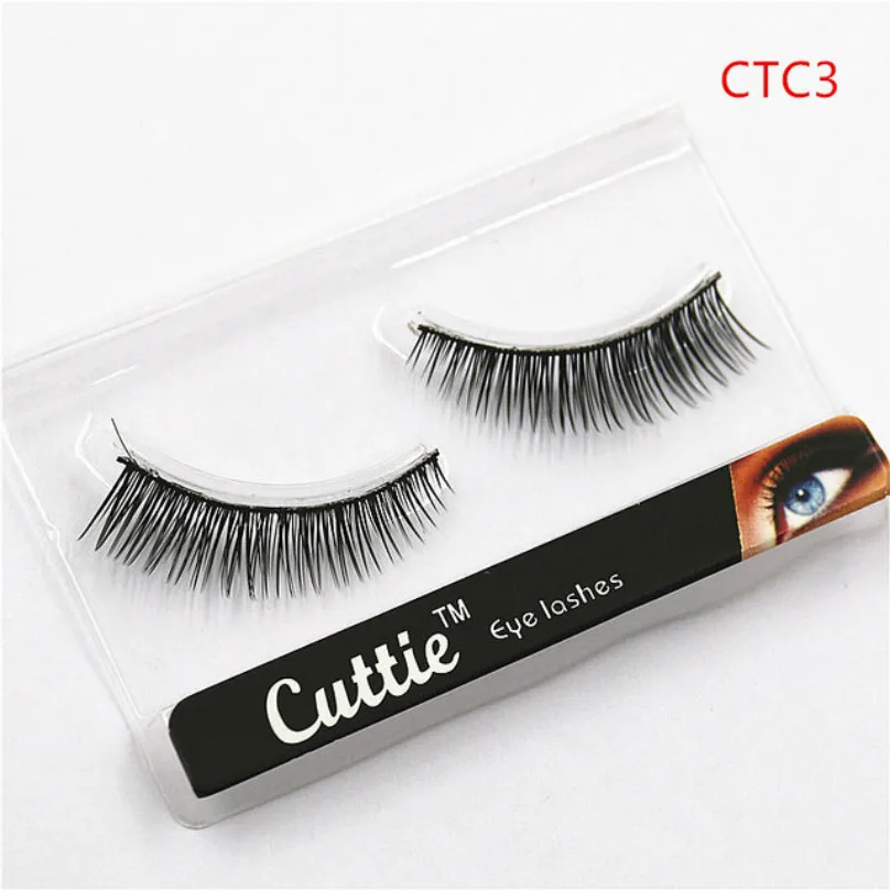 1 Pairs Sexy Thick Cross 3D Mink Hair False Eyelashes Natural/Thick Long Eye Lashes Wispy Makeup Beauty Extension Tools #CTC4 | Красота и