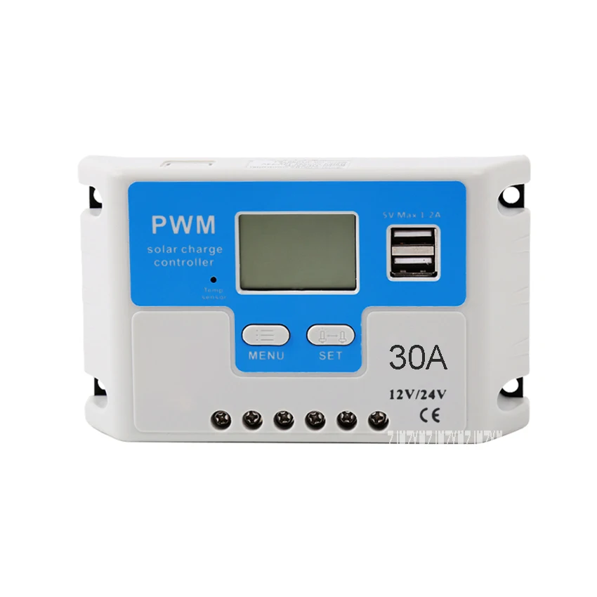 Контроллер солнечной энергии 12 в 24 30 а автоматический контроллер заряда