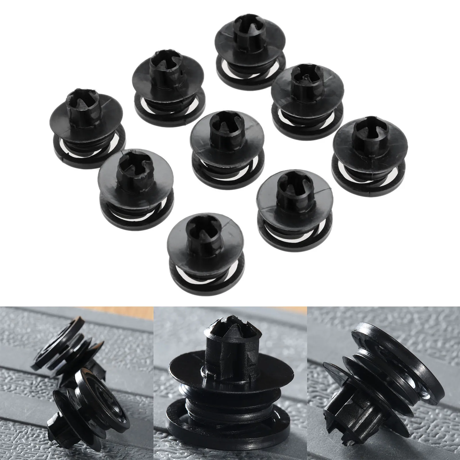 50 шт. пластиковые заклепки Крепежные Зажимы 10 мм отверстие Автомобильная дверь