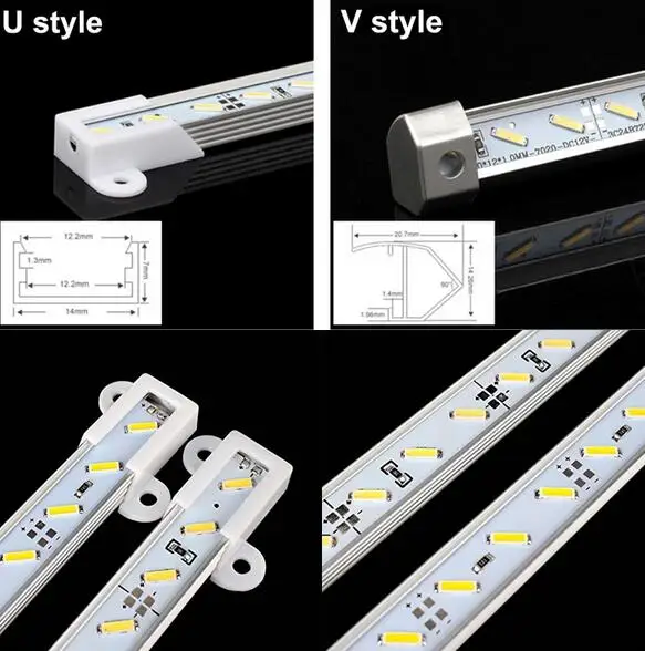 50 см Заводская оптовая высокая яркость DC 12V 36 SMD 7020 LED Жесткая жесткая полоса света