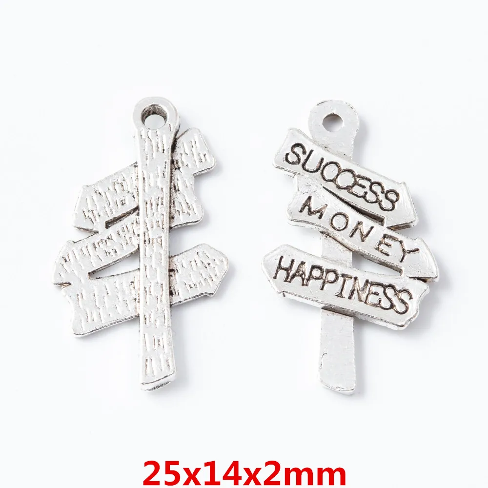 

55 pieces of retro metal zinc alloy Direction indicator pendant for DIY handmade jewelry necklace making 6720