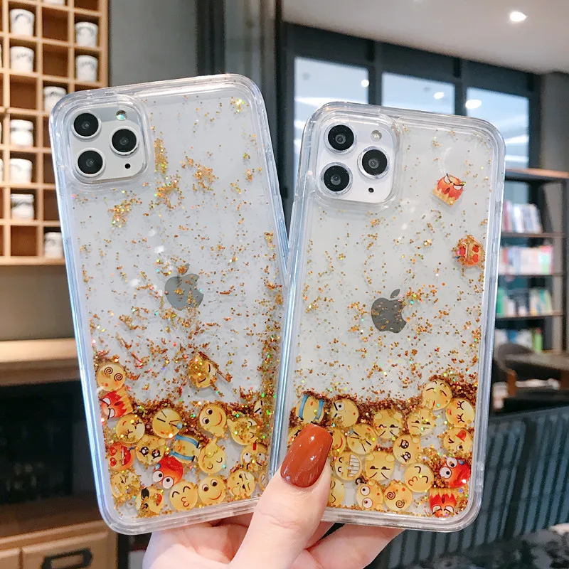 Чехол для телефона динамический Жидкий чехол iPhone 6 6S 7 8 Plus золотой с красивым